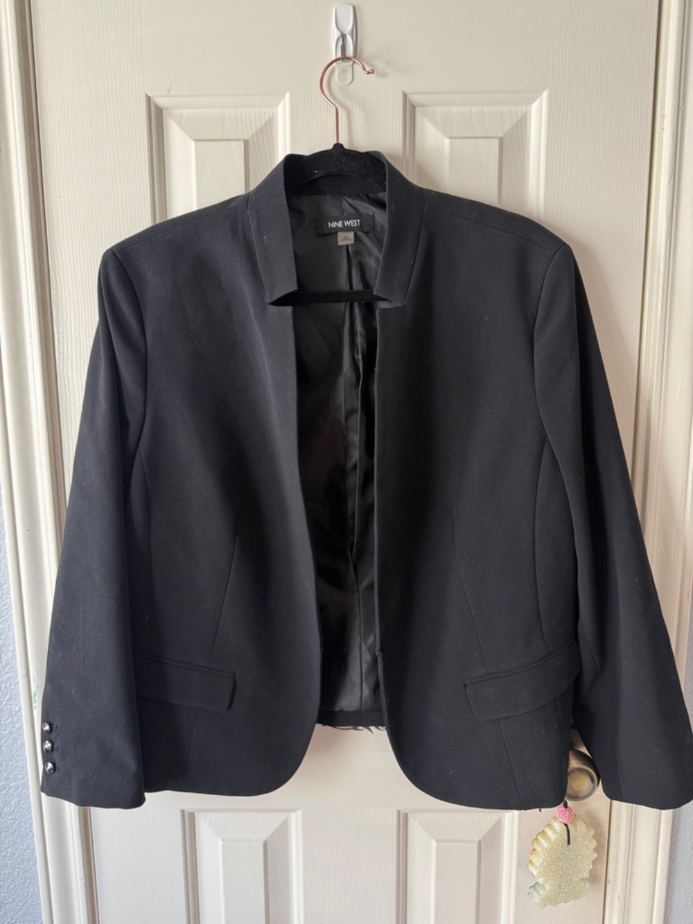 Nine West Black Open-Front Women's Blazer
